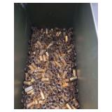Ammo box with approx 250 9mm brass.