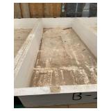 Used rectangular fiberglass aquaculture tank. Approximately  7’x18’x2’