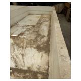 Used rectangular fiberglass aquaculture tank, approximately 18’ X 7’ X 2’.