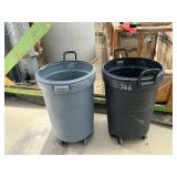 2- Wheeled trash cans