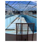 Used oval fiberglass aquaculture tank. Approximately 55’x16’x4’. Comes with two tank filtration system and center partition.