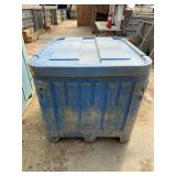 Plastic double-wall container, approximately 48”x44”x38”