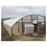 Greenhouse Poly 132ft x 20ft, w/heater,  evaporative cooling, fans
