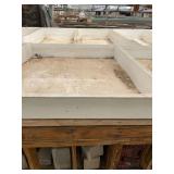Used rectangular fiberglass aquaculture tank. Approximately 7’x6’x10”