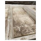 Used rectangular fiberglass aquaculture tank. Approximately  7’x18’x2’