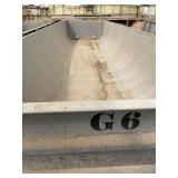 Used rectangular fiberglass aquaculture tank, approximately 33.5’ x 9.5’ x 4’.