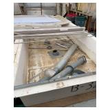 Used rectangular fiberglass aquaculture tank. Approximately  7’x18’x2’