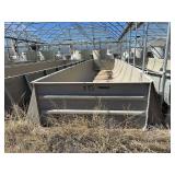 Used Rectangular fiberglass aquaculture tank, approximately 39’ X 10.5’ X 4’, with 2-tank filtration system