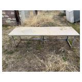Stainless steel table, 96”x30”x27”