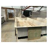 Used Rectagular Fiberglass Aquaculture tank, 18ft x7.5ft x 2ft
