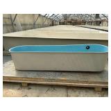 Used Fiberglass Aquaculture tank, 8ft x 2ft x 2ft