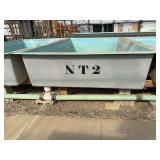 Used Rectangular Aqua Culture Fiberglass Tank, 12ft x 6.5ft x 2ft
