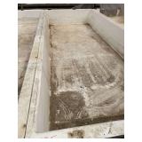 Used rectangular fiberglass aquaculture tank. Approximately  7’x18’x2’
