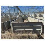Used Rectangular fiberglass aquaculture tank, approximately 39’ X 10.5’ X 4’, with 2-tank filtration system