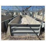 Used Rectangular fiberglass aquaculture tank, approximately 39’ X 10.5’ X 4’, with 2-tank filtration system