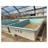 Used Rectangular Aqua Culture Fiberglass Tank, 12ft x 6.5ft x 2ft