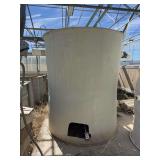 Used Rectangular fiberglass aquaculture tank, approximately 39’ X 10.5’ X 4’, with 2-tank filtration system