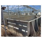 Used Rectangular fiberglass aquaculture tank, approximately 39’ X 10.5’ X 4’, with 2-tank filtration system