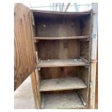 Large, 3-section wooden cabinet, overall length is 18’, 6’T, 47”D