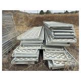 Menco, Galvanized foot walk,assembly, bridge 10ft x 2ft, 29 pcs