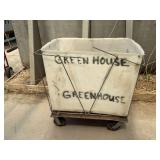 Plastic cart w/casters 36' x 24' x 27'