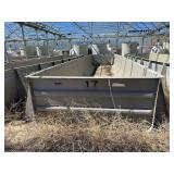 Used Rectangular fiberglass aquaculture tank, approximately 39’ X 10.5’ X 4’, with 2-tank filtration system
