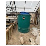 Used fiberglass filtration tank. Approximately 6’x5’