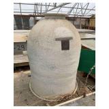 Fiberglass filtration tank. Approximately 6’x4’