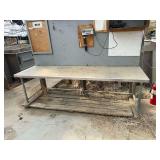 Stainless steel table, 96”x30”x27”