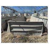 Used Rectangular fiberglass aquaculture tank, approximately 39’ X 10.5’ X 4’, with 2-tank filtration system
