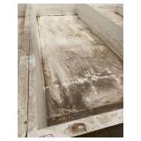 Used rectangular fiberglass aquaculture tank. Approximately  7’x18’x2’