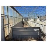Used Rectangular fiberglass aquaculture tank, approximately 39’ X 10.5’ X 4’, with 2-tank filtration system