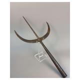 19th Century Indian War Trident / Polearm, Mid-1800s, with COA