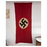 German WWII Era Nazi Banner Single Sided 105'x44' IN good shape
