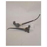 Pair of Burmese-Style Bronze Figural Opium Pipes