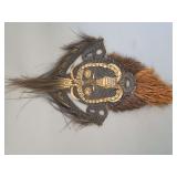 New Guinea Shell Spirit Mask with Boar Tusks, Crocodile Teeth & Cowrie Shells