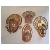 Set of 3 Abelam Rattan Yam Masks – Papua New Guinea Tribal Art