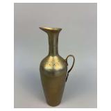 Brass Long Neck Ewer Vase with Handle