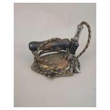 Vintage Electric Clothes Iron with Wooden Handle & Cloth Cord