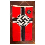 German WWII-Style Reichskriegsflagge War Flag with Iron Cross & Swastika 52”x 30”