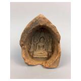 Burmese Pagan Period Clay Votive Plaque, 12th–14th Century