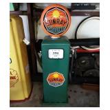 A O Smith gas pump.  Sunray Gasoline.