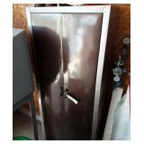 Metal cabinet with contents. Paints, oils and