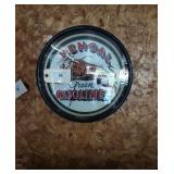 Bengal Green Gasoline Clock with neon ring.
