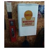 Shell windshield Service Center and Coke bottle