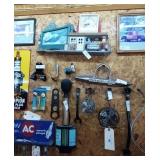 Various displays, tools, fans and pictures.