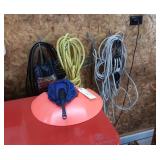 Car duster and rope.