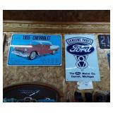 1955 Chevrolet and Ford Parts sign.