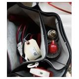 Car emergency kit. Jumpers, fire