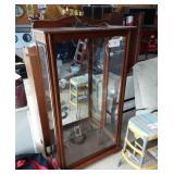 Lighted glass display case.